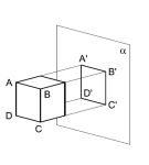 proiezione di un cubo su un piano